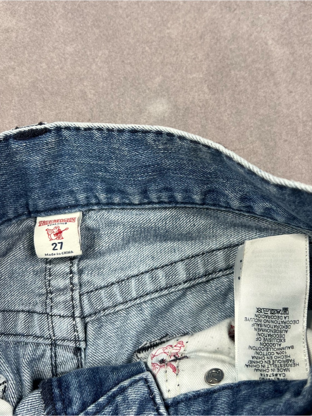True Religion Men’s Light Wash Jeans - Picture 5 of 5